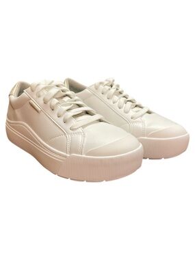 #14 Dr. Scholl's Time Sneaker Women's Shoes White/Gold : 6.5 M, Leather
